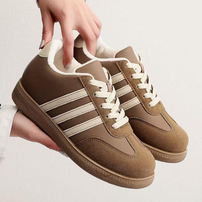 2025 Women's Winter Shoes, Non-slip, Lightweight, Sporty Casual, Fleece-lined, Thick Sole, Cotton.