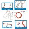 Fishing Stringer with 10 Snaps Live Fish Lock Big Fish Wire Rope Cable Fishing Holder Set Stainless Steel Stringer Clip