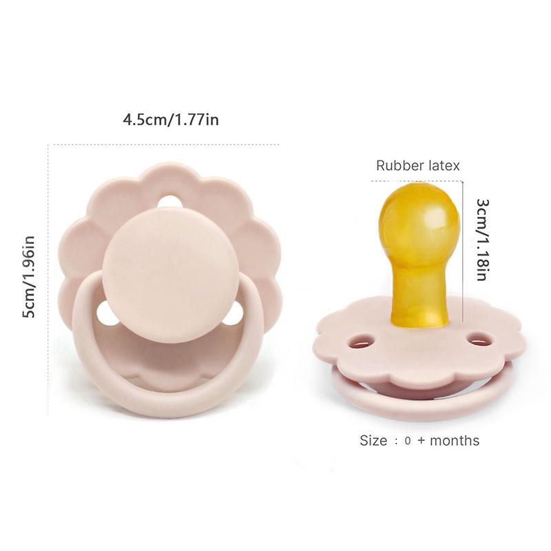 1Pc Imitation Breast Milk Round Head Pacifier Natural Rubber Environmentally Tasteless Baby Pacifier For 0-36 Months Babies