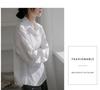 Elegant Loose White Shirt for Women - Spring & Autumn, High-End French Design with a Professional, Slightly Mature Hong Kong Style.