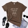 Just One More Chapter Tshirt Kawaii Book Lover Gift Tshirt Funny Cat Mom Librarian Reading Tee Shirt Top Dropshipping