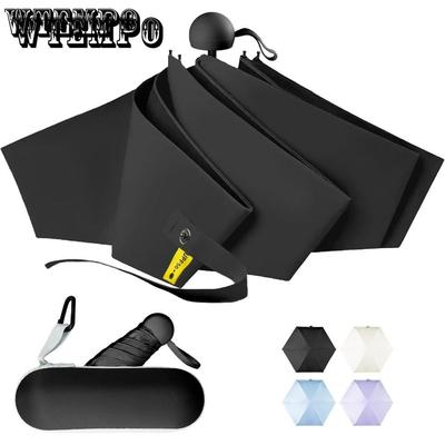 Travel Mini Umbrella Compact Small & Lightweight, UV Rain Protection, Pocket-Sized Folding Umbrellas with Quickdraw & Case for Men Women
