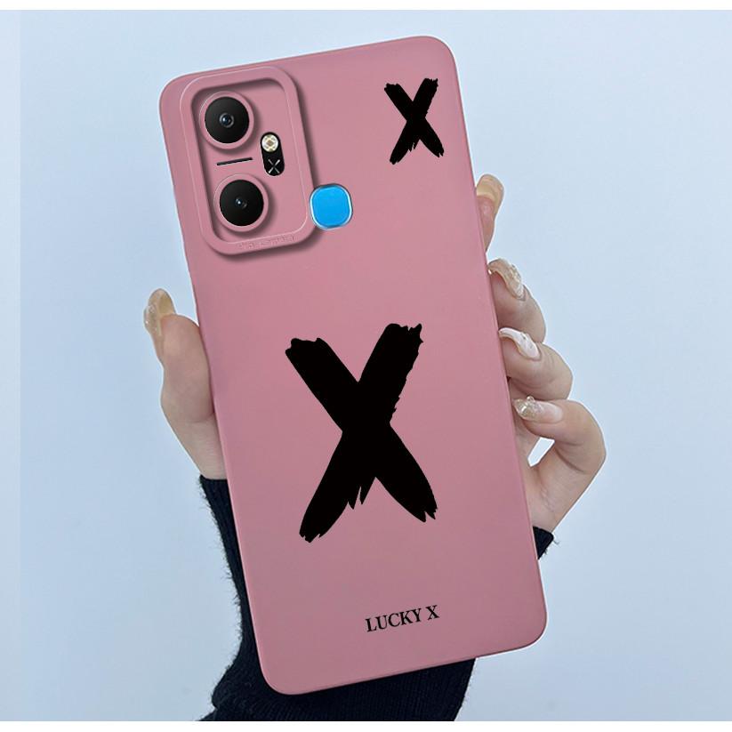 

Счастливый чехол с начальной буквой для Infinix Smart 6 Plus X6823 X6823C Матовый мягкий силикон Ударопрочный защитный TPU чехол для телефона Infinix Smart 6 Plus (India)