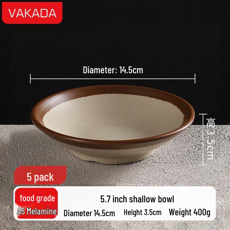 VAKADA Melamine Imitation Ceramic Dipping Bowls