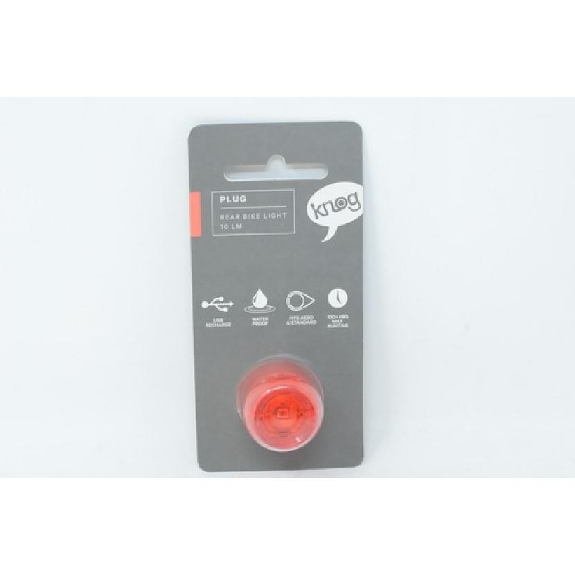 Knog Plug Rear Bicycle LED Light Red Rechargeable waterproof
