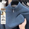 JOW Men's Luxury Cashmere Blend Half-Zip Wool Sweater
