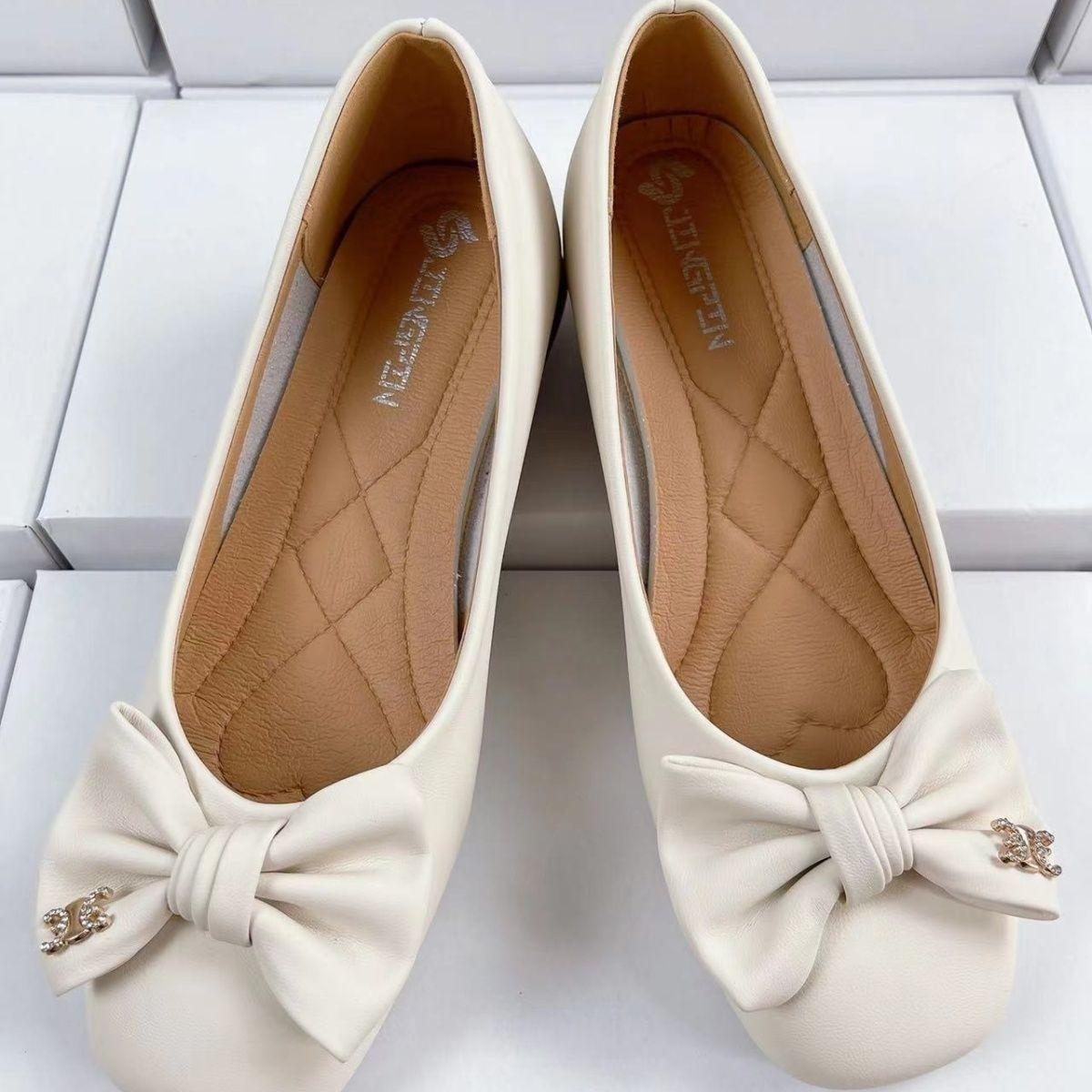 

Temperament мягкая подошва универсальные однопедальные туфли для поездок на работу женские весна 2025 новые повседневные туфли Doudou женские 35