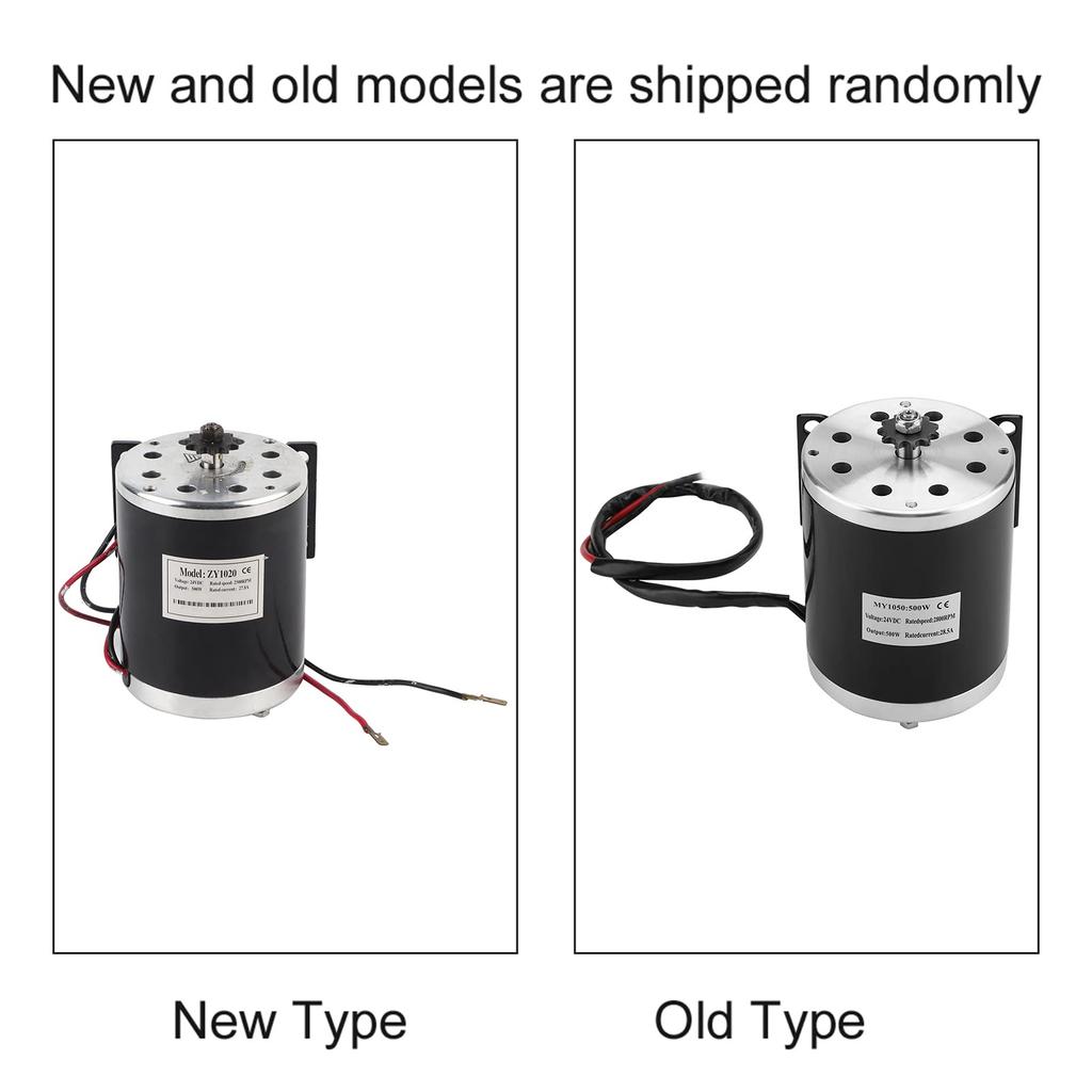 Heijom 2500 RPM Electric Motor DIY 500W DC 24V High Speed Motor with Bracket Permanent Magnet Go Kart for Electric Bike Electric Scooter Motor,