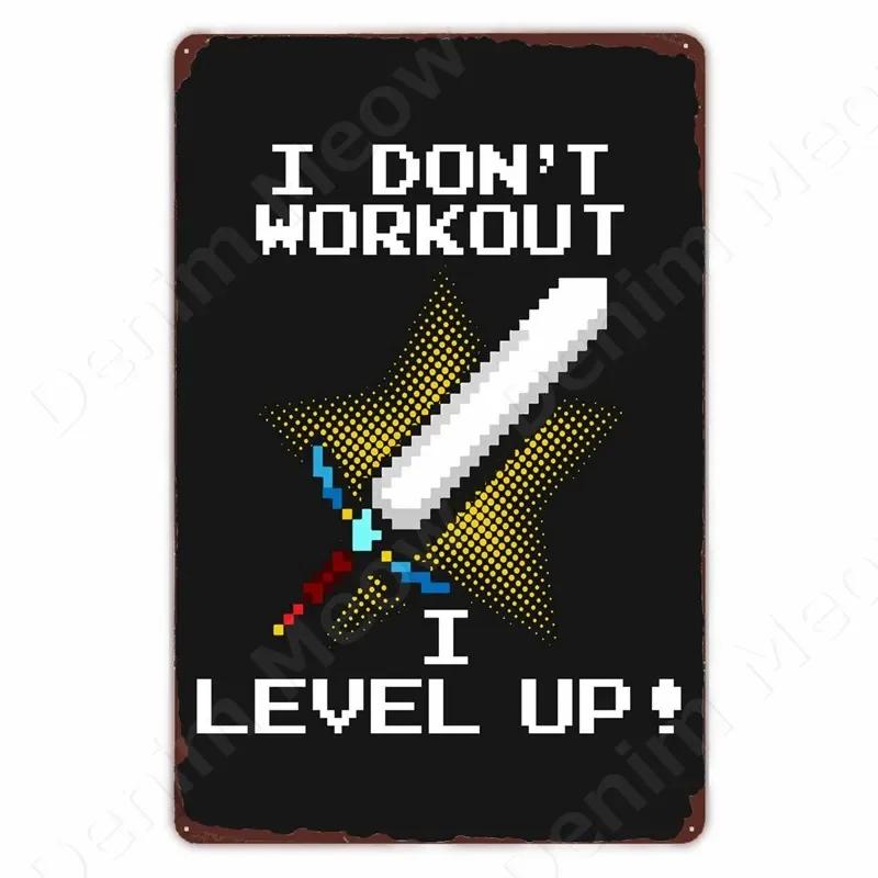 Classic Pixel Games Vintage Retro Metal Tin Sign Old Games Art Poster Space Pixel Game Plaque for Home Room Club Bar Wall Decor