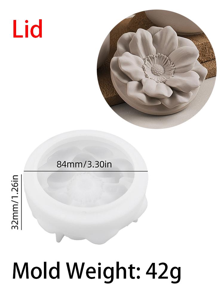 

3D Квіткова Свічкова Чашка Силіконова Форма DIY Ручна Робота Циліндричний Горщик для Квітів Гіпс Цемент Ароматерапія Контейнер для Зберігання Форми для Смоли Домашні Ремесла Декор