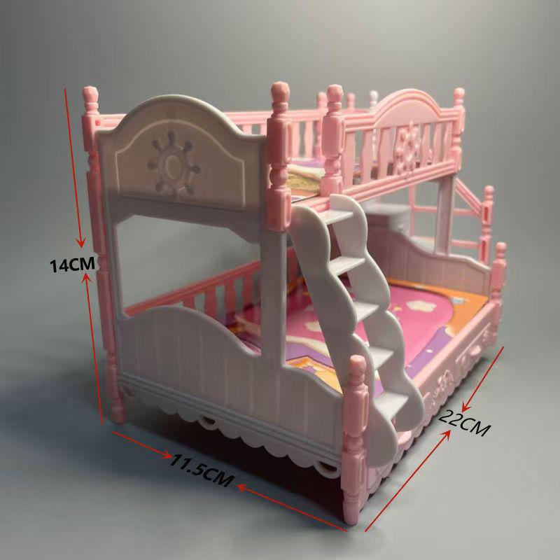 Large Playhouse Dollhouse: Double-Layer Princess Bed & Nursery Ornament for Girls' Rooms