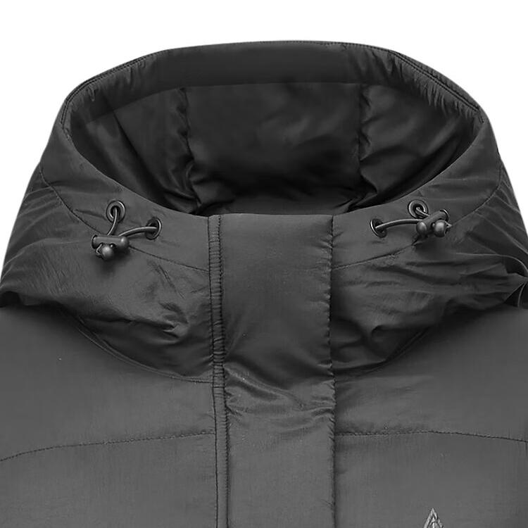 Skechers Fashionable Versatile Comfortable Warm Hooded Down Jacket Women Outerwear Carbon-Black L424W165-0018