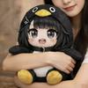 Neues Niedliches Cartoon Guga Pinguin Plüschtier mit Schmuckstück zum Halten Zimmerdekoration 25cm Plüschpuppen Spielzeug für Kinder Geschenk