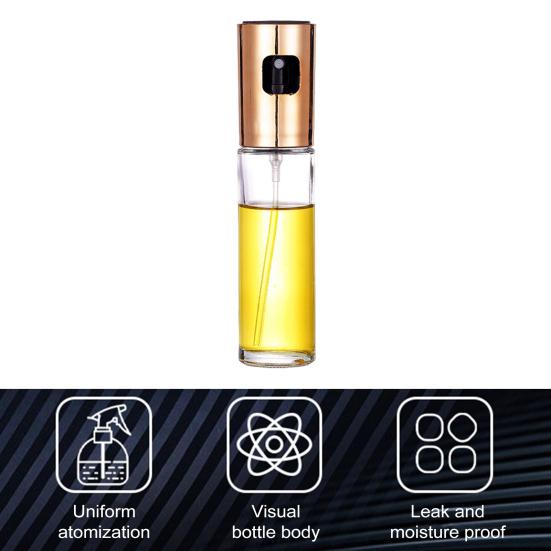 100ML Oil Sprayer Refillable Press Cooking Grilling Baking Frying Salad BBQ Olive Oil Dispenser Mister Spray Glass Bottle Kitchen Gadgets