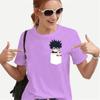 Maglietta Divertente per Donne Adolescenti T-shirt Abbigliamento Vintage Streetwear Uomo Tasca Intelligenza Fumetto Quotidiano Stile Harajuku Moda
