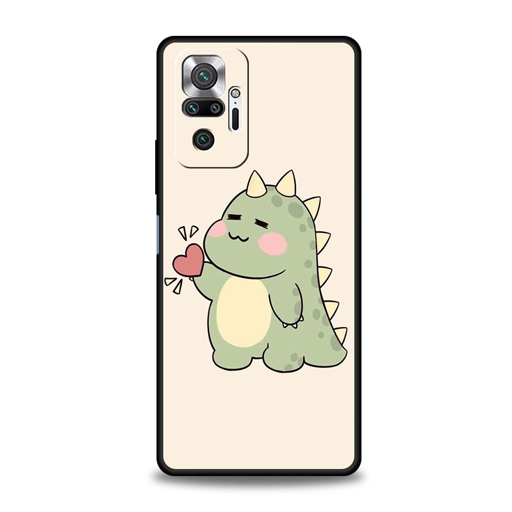 Funny Cute Cartoon Dinosaur Phone Case Cover for Redmi 14C 10C Note 14 13 12 10 11 7 8T K40 K50 Gaming Pro Plus 5G Soft Shell