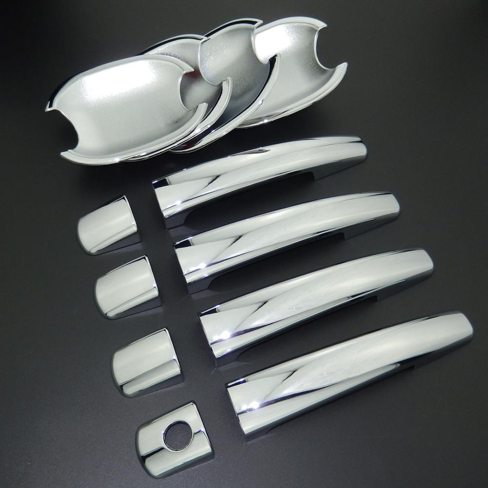For Peugeot 207 308 407 3008 For Citroen C4 C6 Jumpy ABS Car Styling Chrome Side Door Handle Cover & Door Bowl