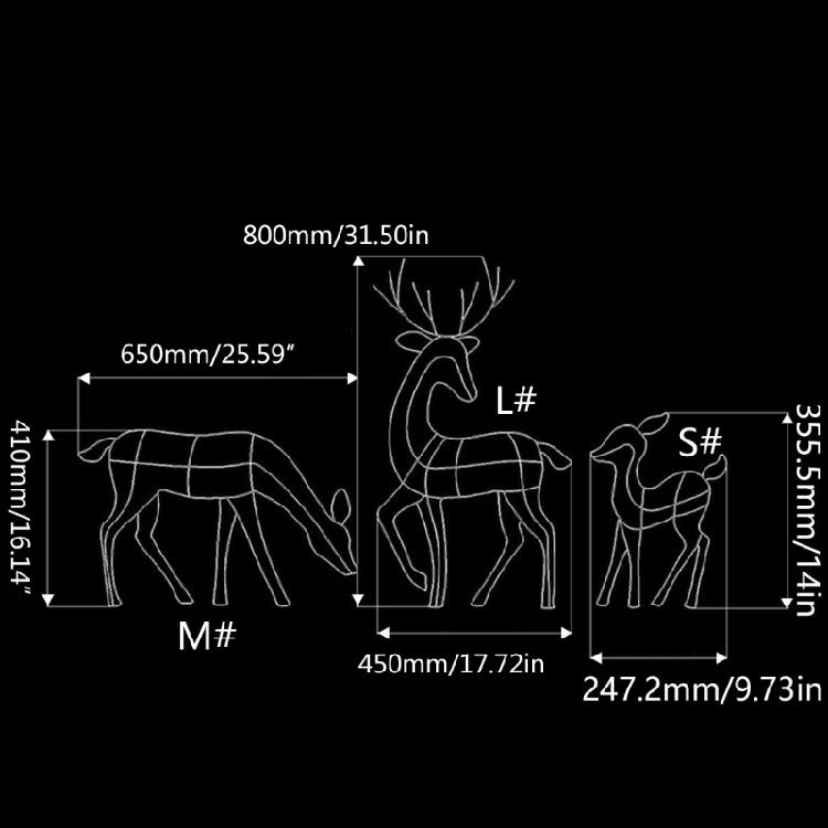 Verbessertes Outdoor Rentier Weihnachtslicht Figur Garten Dekorationen für den Hof