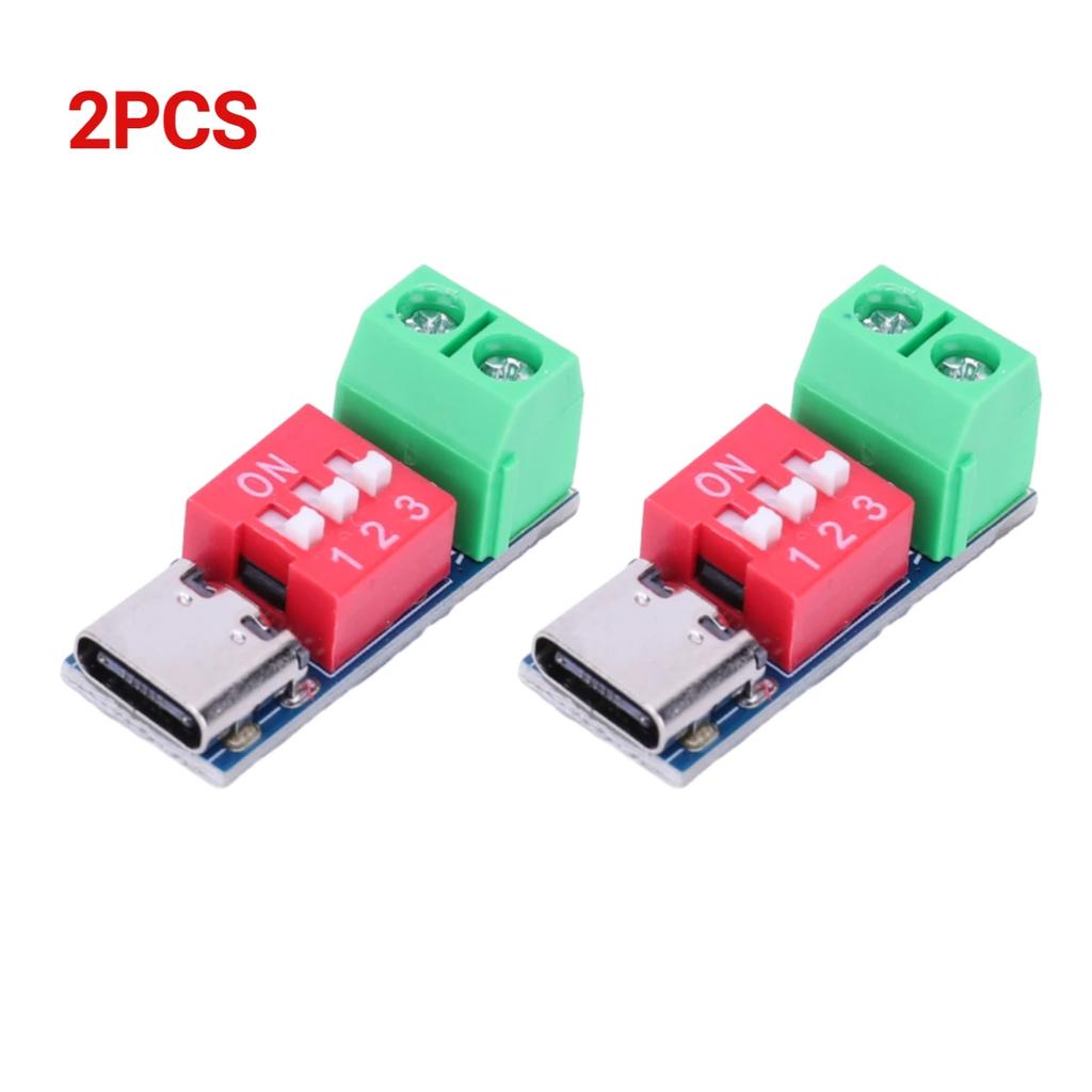 PD Fast Charging Test Board 5-20V Adjustable PD Trigger Board Module USB Type-C 100W Voltage Connetor Power Supply Accessories