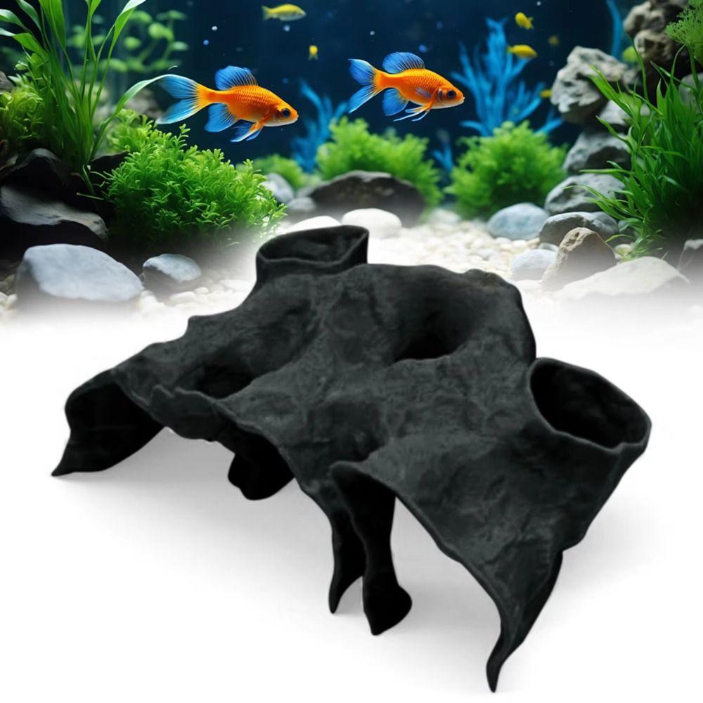 Durable 3D Printing Gravel Tunnel Cave Rest Safe Fish Tank Underground Cave Feeding Breeding House Fish Tank Ornament