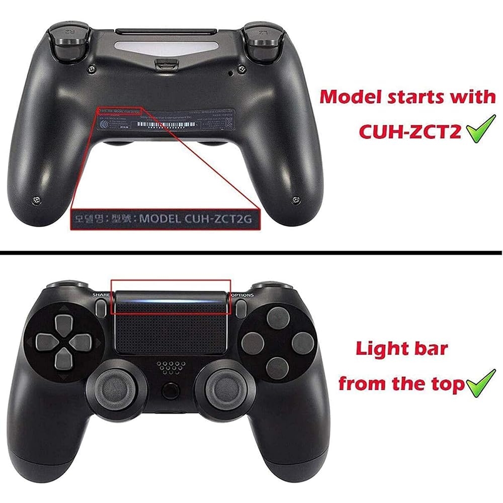 ExtremeRate PS4 Controller Compatible Multicolor Light Emitting D-Pad Thumbstick Trigger Home Fac...
