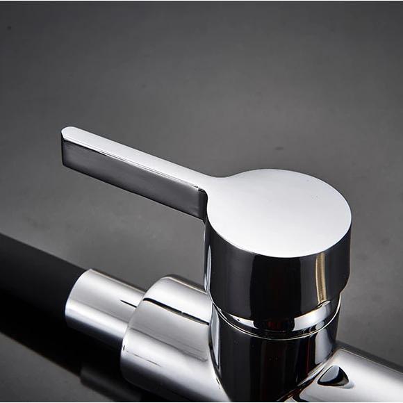 Kitchen Sink Faucet Silicone Hot and Cold Water Faucet Universal Rubber Tube Tap Black 360° Rotating Kitchen Accessories