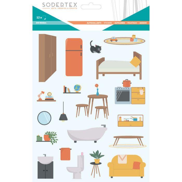 Gommettes Stickers À la maison 240 pièces