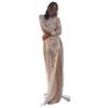 2026 Spring New European and American Women's Dress Crew Neck Long Sleeve Hollow Backless Lace Celebrity Banquet Wedding Dress
