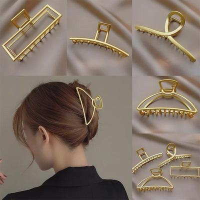 Large High-Grade Metal Hair Clip - All-Match Shark Clip Headdress, Korean Style Hair Accessory