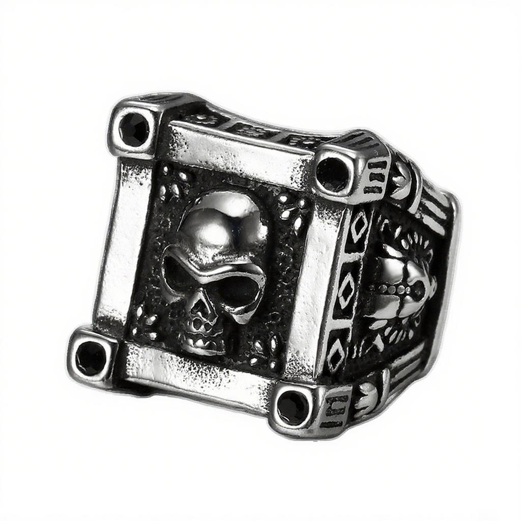 Personalized Men'S Punk Skull Jewelry Gothic Rock Ring