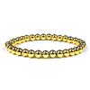 14K Gold Color-Preserving Cross Bracelet with 4-8mm Plated Copper Beads