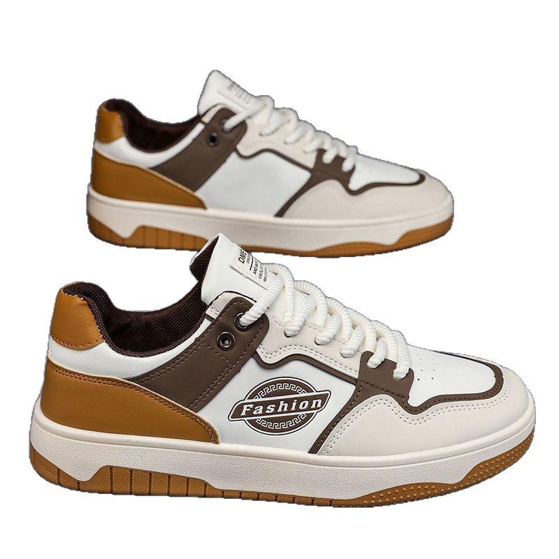 Men's Shoes Spring New Trendy Men's Versatile High End Lightweight Soft Sole Sports and Casual Small White Flat Shoes