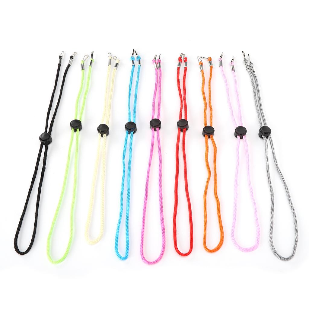 9pcs Nylon MouthMuffle Rope Lanyard AntiLost Adjustable Length Holder Rope Accessory