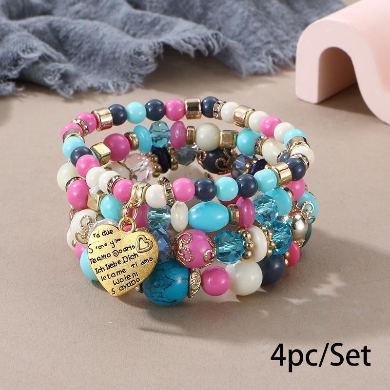 Bohemian bracelet creative tassel multi-layer beaded bracelet
