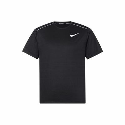 Herren Schwarzes Athletisches Fitness Rundhals Kurzarm T-Shirt