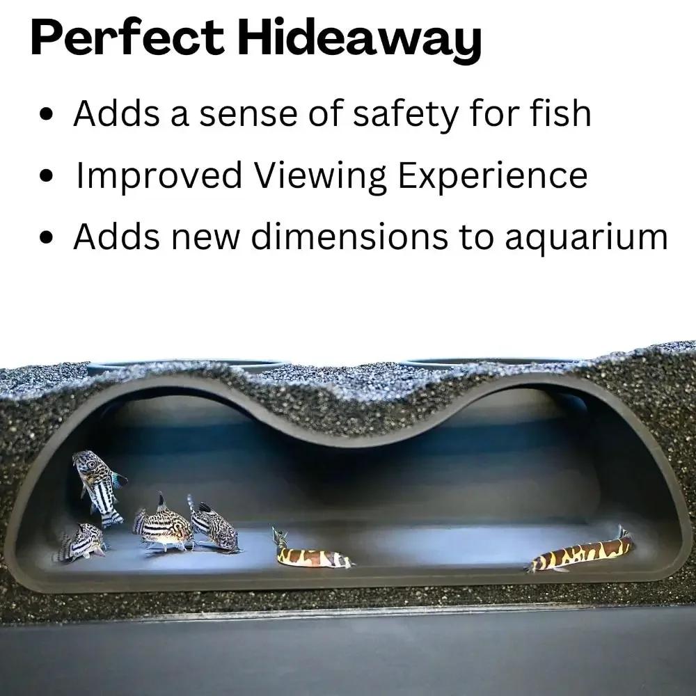 Multifunctional Aquarium Underground Tunnel Cave Under Gravel Tunnel Curve Two Hole Fish Tank Decor Fish Tank Decoration