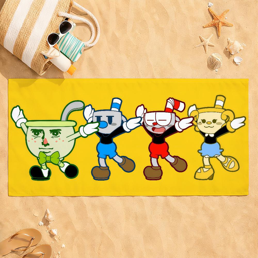Adventure Game Cuphead Towel Drying Bath Towel Applicable To Light Swimming Camping Yoga Beach Out