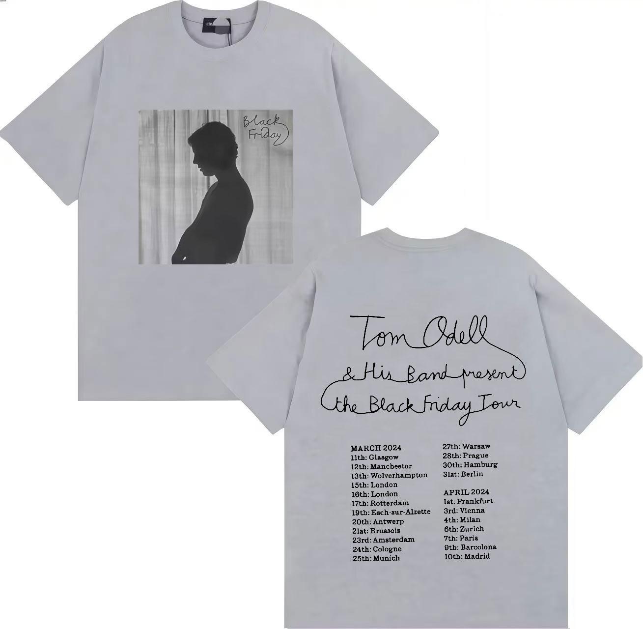 

Модна футболка Tom Odell A Wonderful Life Хіп-хоп Бавовняна Вільна Круглий виріз Вільна Вулична Повсякденна Літня 100% Чиста Бавовна Футболка M