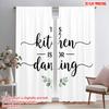 2pcs 2D Flat Printing Party Curtain Kitchen Dancing Eucalyptus Polyester Without Electricity Family Party Perfect for Outdoor