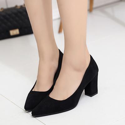 Fashion High Heels Women's 2024 New Women's Shoes Pointed Toe Shallow Mouth Shoes Thick Heel Fashion Shoes Women's