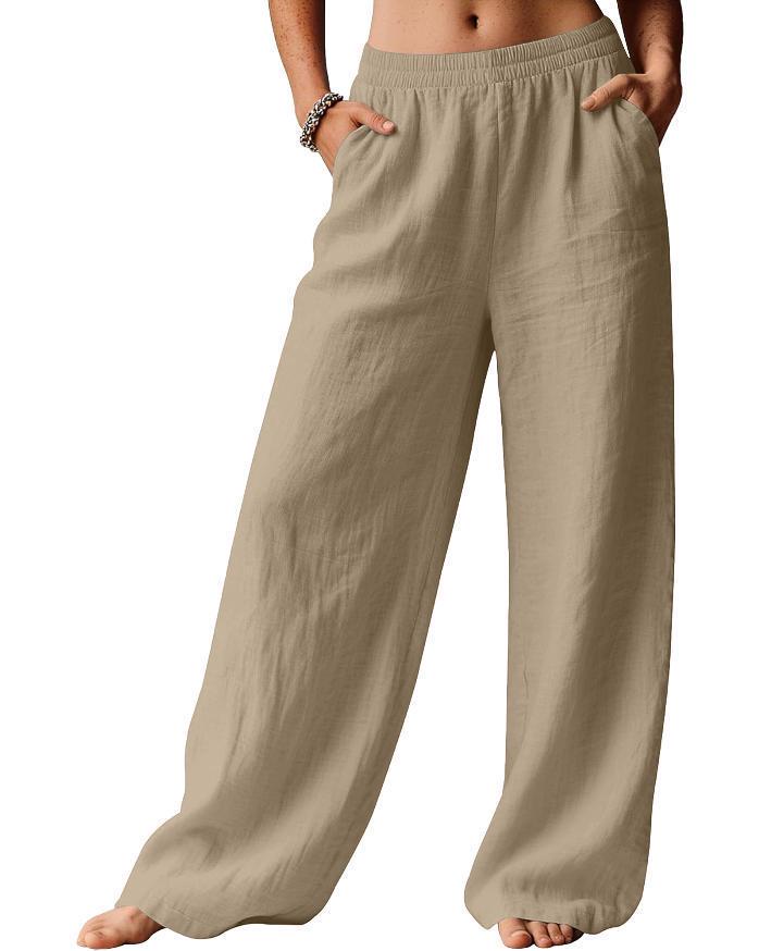 2025 Women s Loose European & American Casual Daily Trousers Large хаки