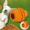 Gourd  shaped Dog IQ Treat Toy Interactive Food Dispensing Dog Teeth Cleaning Bite Toy(Orange)
