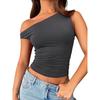 Womens Short Tank Top Set Solid Color Splice Versatile Slim Fit Casual Daily Wear