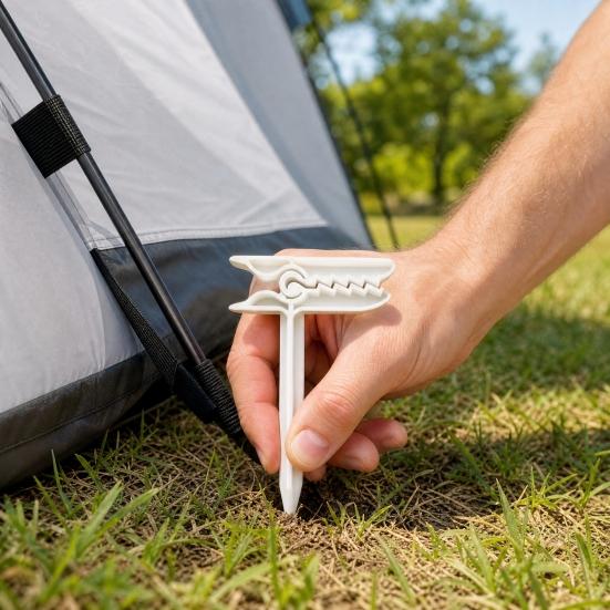 4 Stück Strandtuch-Befestigungsclip-Hering, Winddichte Outdoor-Picknickdecke Sandspikes, Tragbarer Deckenhalter Picknickmatte Klemmen