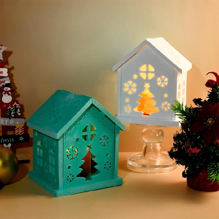 Sturdy Silicone House Shaped Mold For Easy DIY Christmas Tree Candle Holder House And Display Ornament Making