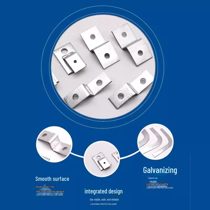 Galvanized 90° Flat Iron Elbow with Horizontal Bend, 4*40H & 4*25Z Grounding Bracket Steel Fixing Clip