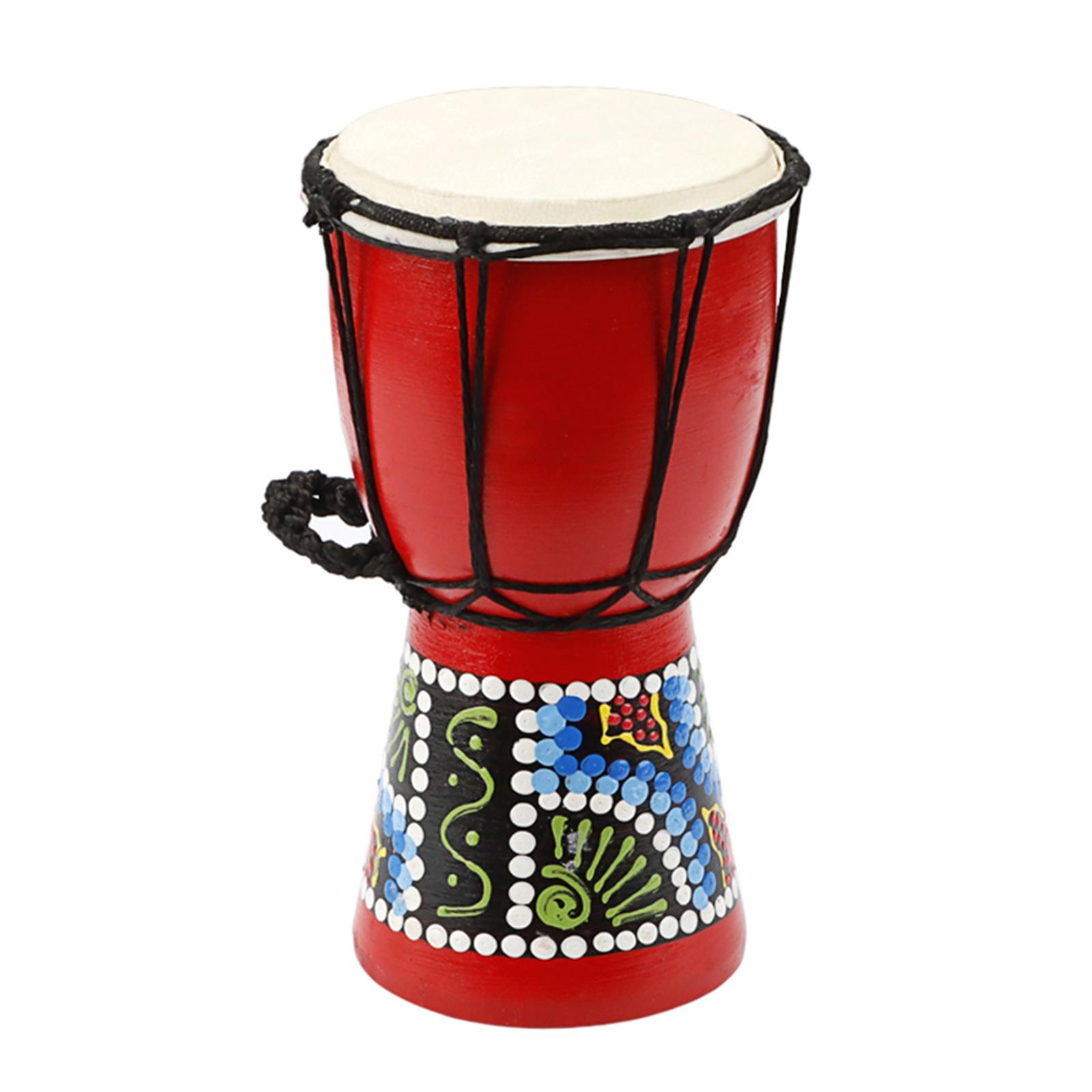 

African Drum Unique Pattern Small Hand Drum Professional Percussions Instrument Rhythm Playing Toy for Kindergarten 1