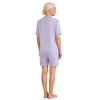 Women’s Special Needs Adaptive Romper Short Sleeve Shorts Bottom Back Zipper Bodysuit with Feeding Tube Access for Daily Care