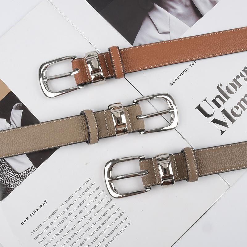 Curea de piele pentru femei, curea simplă retro cu blugi, curea pentru pantaloni casual, model pentru femei.