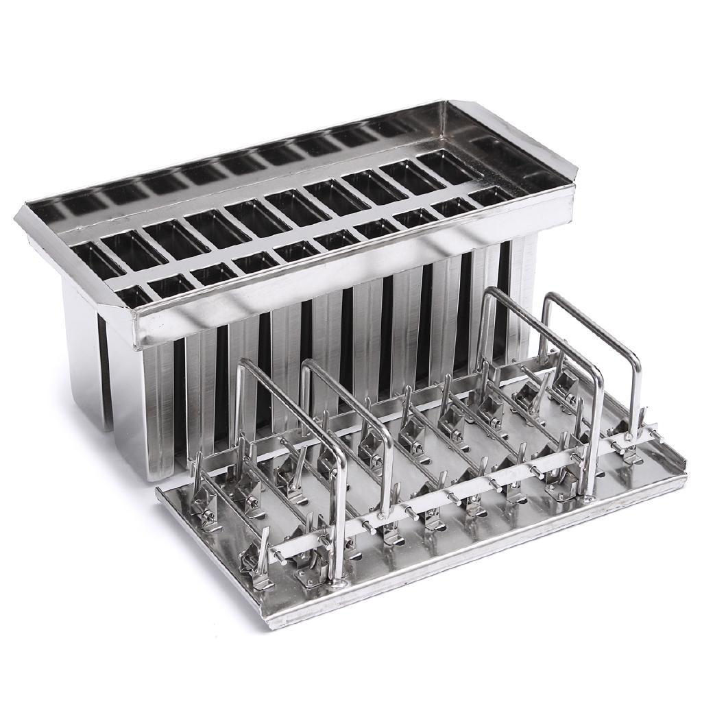 20Pcs Ice Lolly Popsicles Mould Stick Holder Home Kitchen Shop Ice Cream Maker Large Stainless Steel Ice Pop Molds Machine